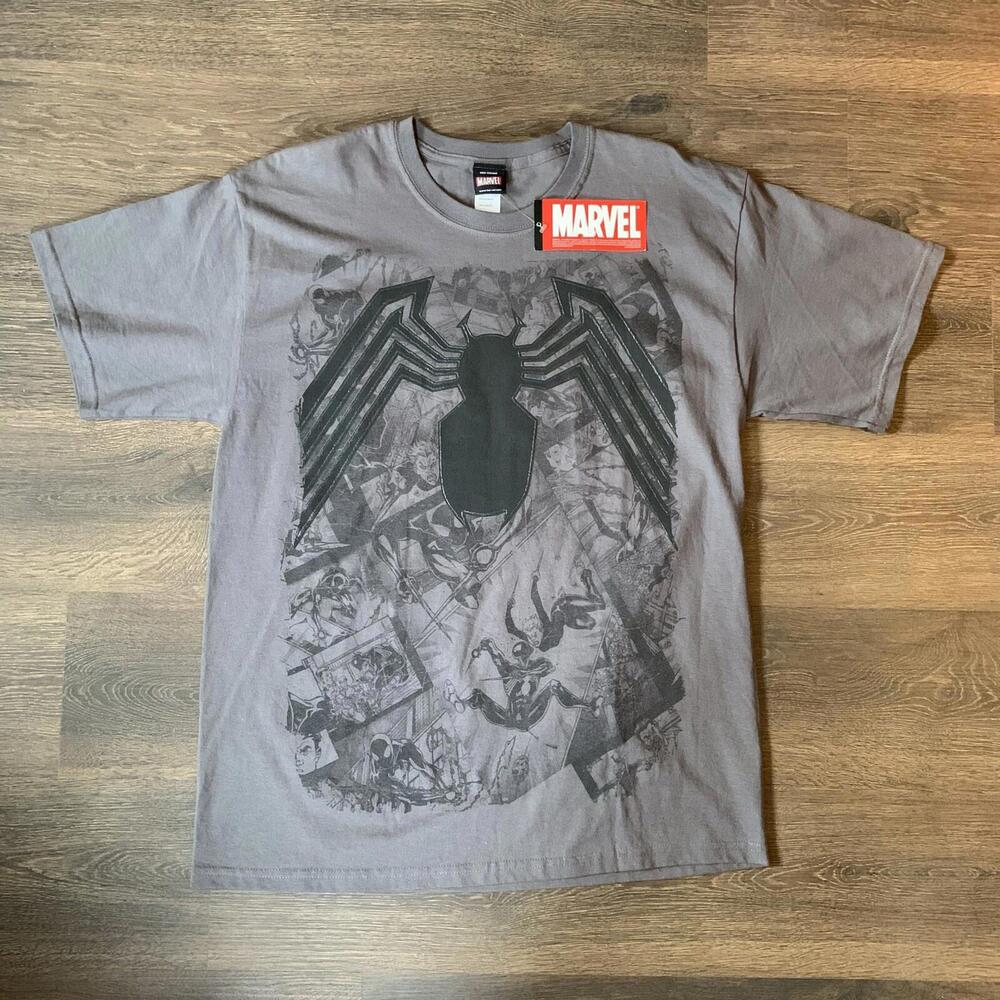 Spiderman NWT gray‎ Black Tshirt Mad Engine Tshirt Large